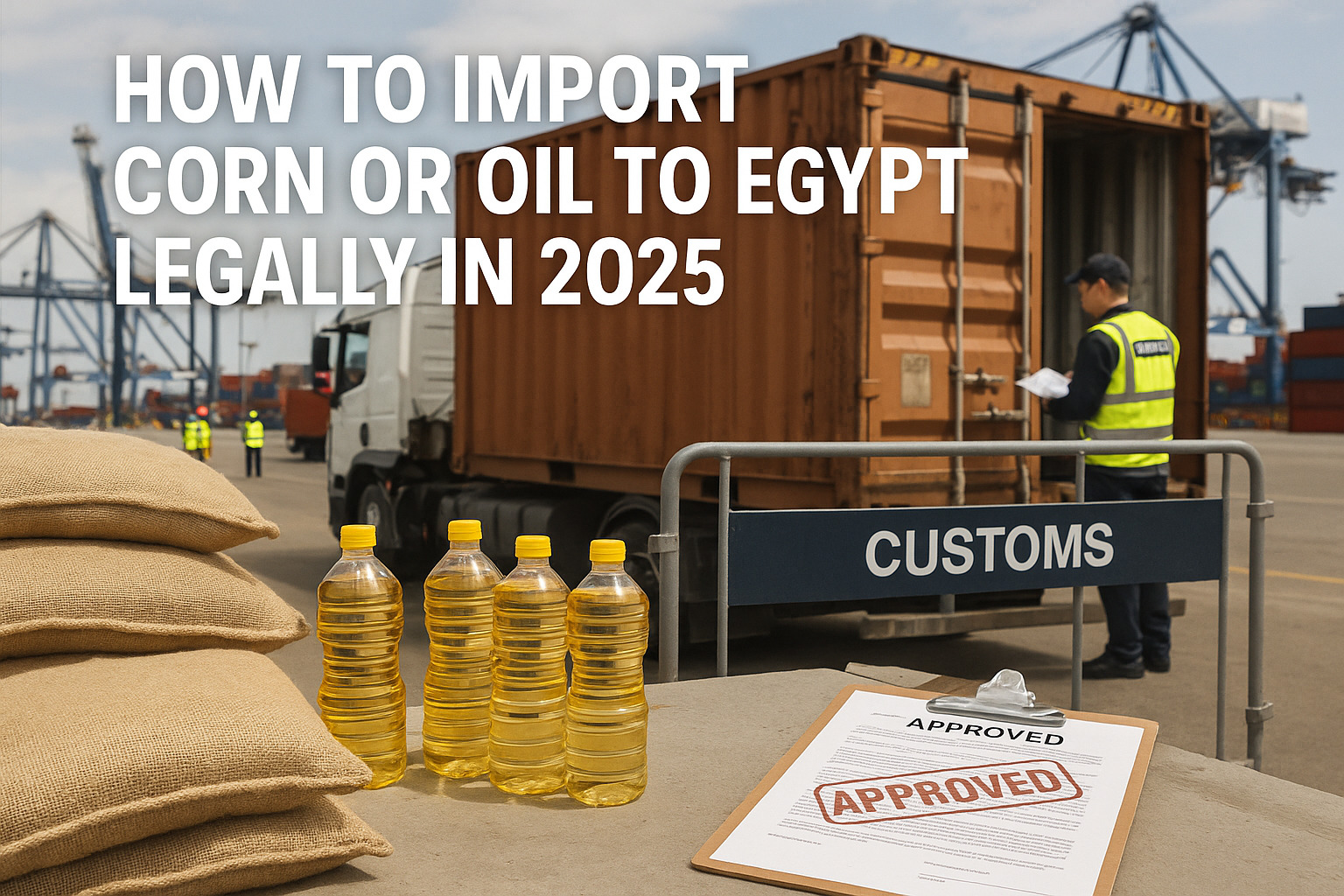 How to Import Corn or Edible Oil to Egypt Legally in 2025 — A Complete Guide